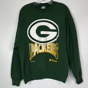 Vintage The Game Green Bay Packers Green 1996 Crew Sweatshirt Size Large